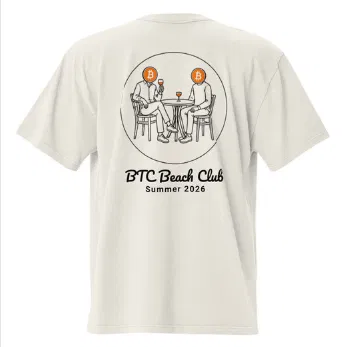 BTC Beach Club T-Shirt Oversized – Rückseite Flat Lay