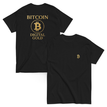 BTC Digital Gold T-Shirt – Vorder- und Rückseite